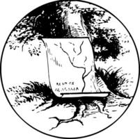 Alabama Seal vintage illustration vector