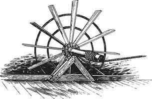 Paddle Wheels, vintage illustration. vector