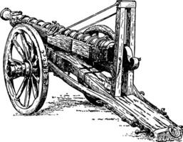 Early Field Gun, vintage illustration. vector