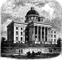 The Capital in Montgomery, AL vintage illustration vector