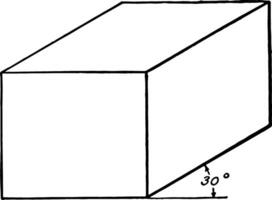 oblicuo ver de rectangular sólido Clásico ilustración. vector
