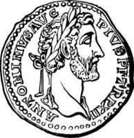 Antoninus Pius vintage illustration. vector