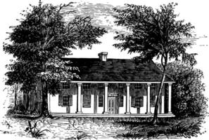 General Schuyler's House vintage illustration vector