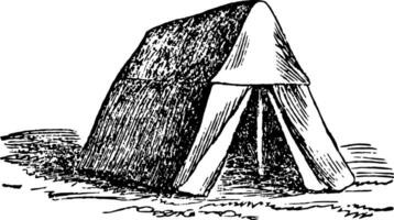 Roman Tent vintage illustration. vector