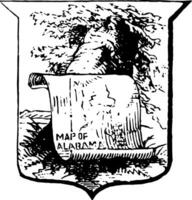 Alabama seal vintage illustration vector