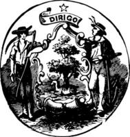 Maine sello Clásico ilustración vector
