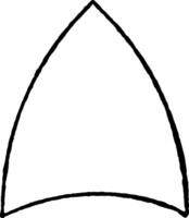 Spherical Triangle vintage illustration. vector