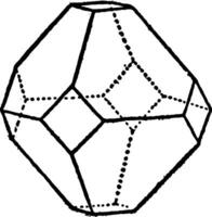 octaedro en combinación con cubo Clásico ilustración. vector