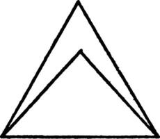 equilátero y isósceles triangulos Clásico ilustración. vector