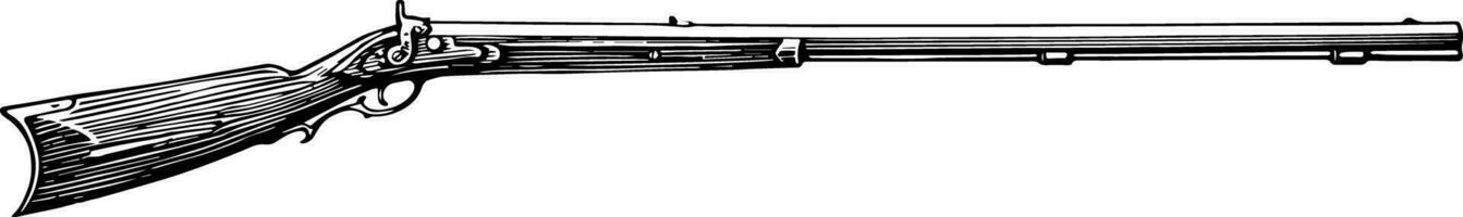 Remington Rifle, vintage illustration. vector