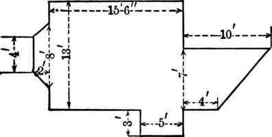 piso plan para hallazgo zona Clásico ilustración. vector