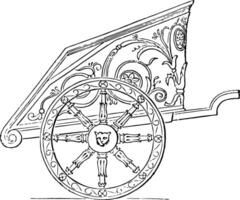 Chariot, vintage illustration. vector