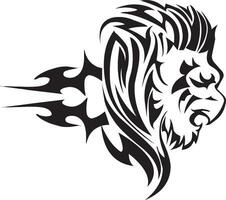 Tattoo design of lion, vintage engraving. vector
