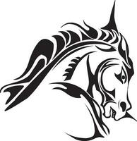 Tattoo design of horse head, vintage engraving. vector