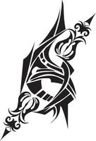 Tribal tattoo design, vintage engraving. vector