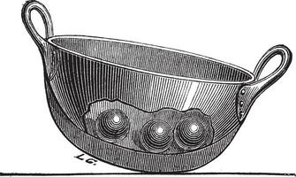 Cooking Pan vintage engraving vector