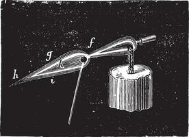 Flame effect on the oxidative substance, vintage engraving. vector