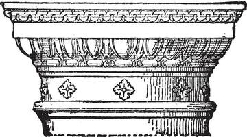 capital de Renacimiento período, Clásico grabado. vector