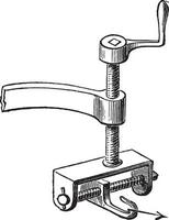 controlador con dos tornillos, Clásico grabado. vector