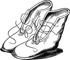 griego botas, Clásico grabado. vector