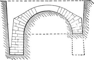 Land hanger, vintage engraving. vector