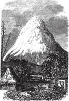 chimborazo volcán en Ecuador, durante el década de 1890 vector