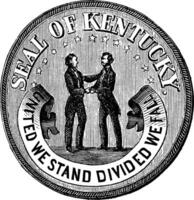 sello de el estado Kentucky Clásico grabado vector