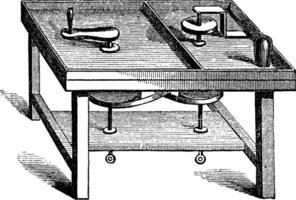 Lapidary Table vintage engraving vector