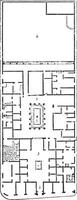 Plan of the house of Pansa, vintage engraving. vector