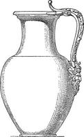 Bronze vase, vintage engraving. vector