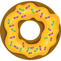 koning geel donut png