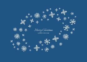 Merry Christmas background with snowflakes vector