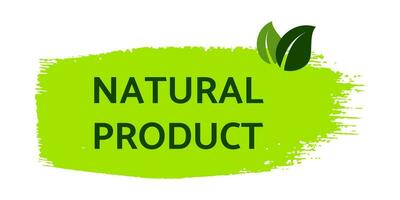 Green natural bio labels vector
