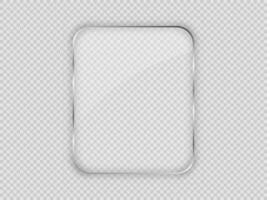 Glass plate in rounded vertical frame vector