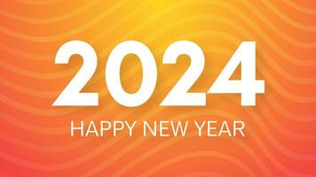 2024 Happy New Year on colorful background vector