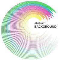 Abstract background with bright colorful lines. Colored circles with place for your text  on a white background. vector