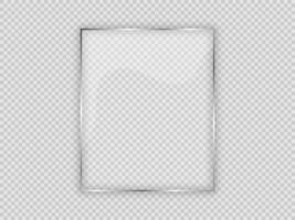 Glass plate in vertical frame vector