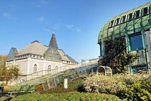 Warsaw,Poland. 20 April 2017. Ecological modern building . The building of the Library of the Warsaw photo