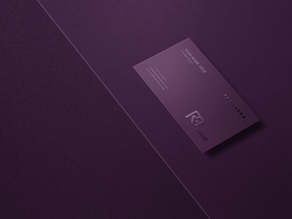 Dark UV Effects Business Card Mockup psd