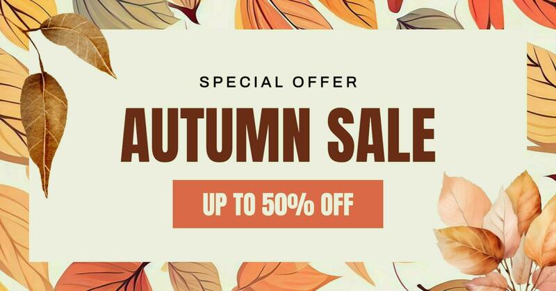 Orange Autumn Sale Facebook Ads