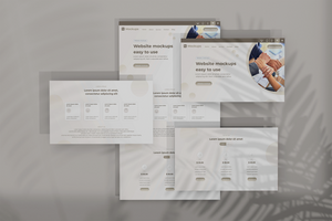 3d koppel website presentatie mockup psd