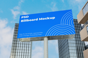 Urban billboard mockup psd