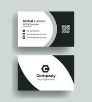 vector corporate Double-sided creative Professional modern simple unique blue minimalist gold elegant business card in red theme