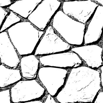 Rustic cracked vector texture with many cracks and scratches. Abstract background. Broken and damaged surface. Aged backdrop. Vector graphic illustration with transparent white.