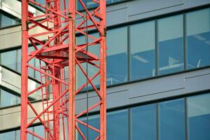 Crane attached to building photo