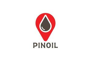 Oil and pin map location logo illustration vector