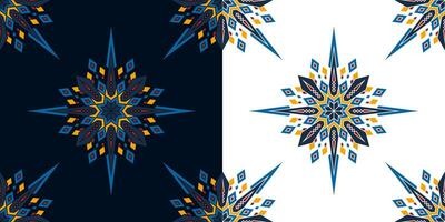 Geometric Mandala Art Colorful Design for Ethnic Theme vector
