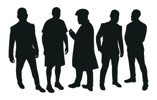 Image male silhouettes. People, human, person, man, men, guy, boy. vector