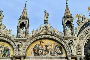 the ornate architecture of the st mark's basilica photo