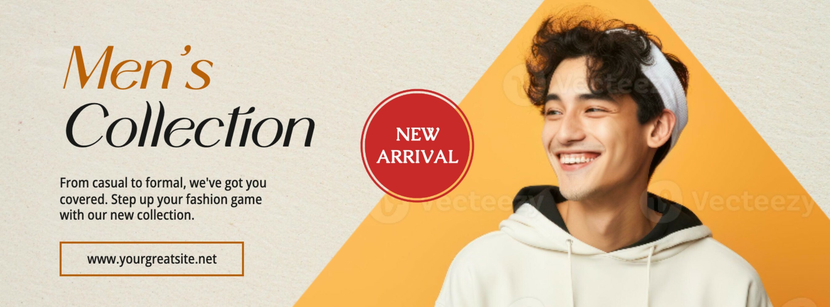 Yellow New Men Fashion Collection Facebook Cover
